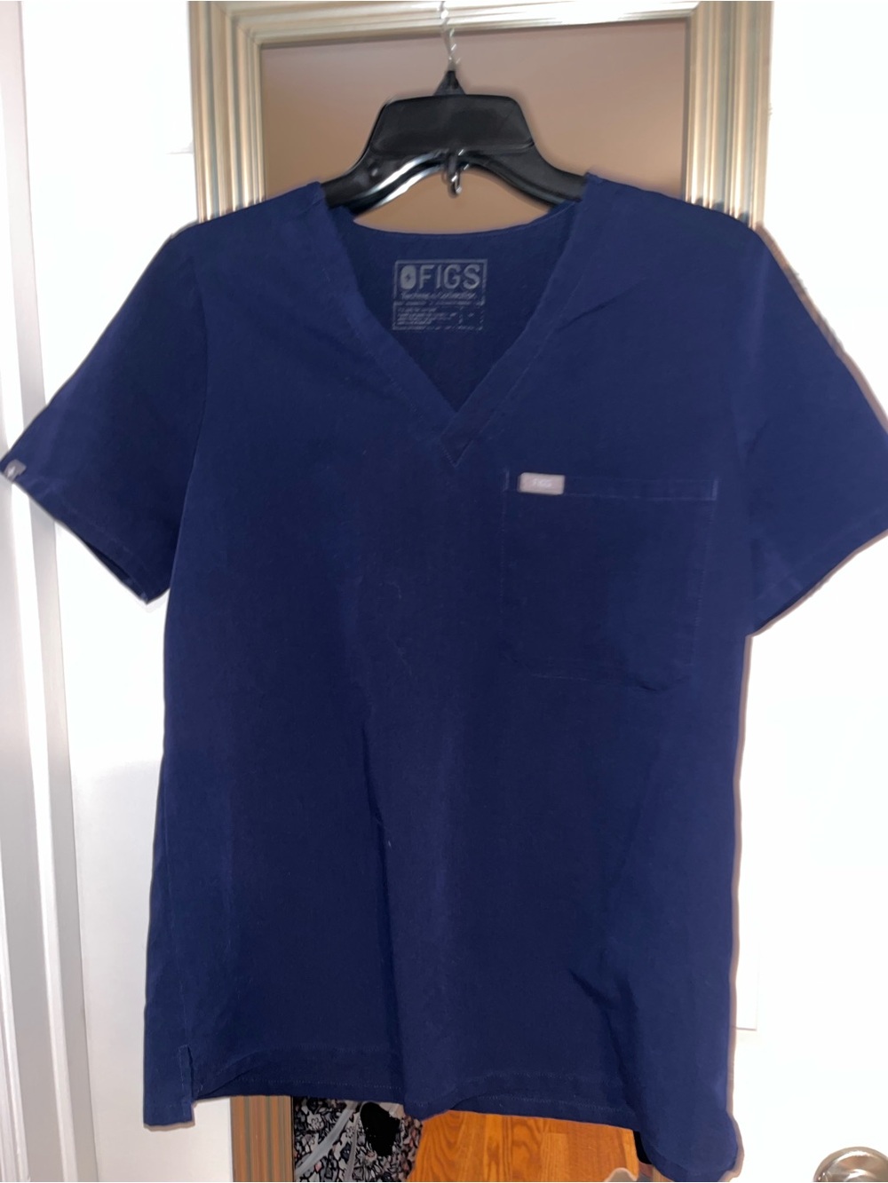 FIGS Women’s Catarina Navy V-Neck Scrub Shirt